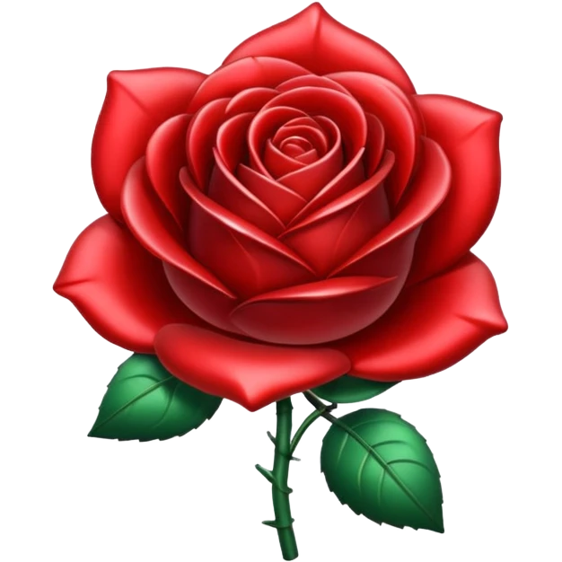 metal rose, without green leaves, just flower emoji