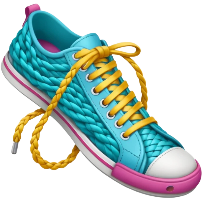 make an emoji of rolled up shoe laces emoji