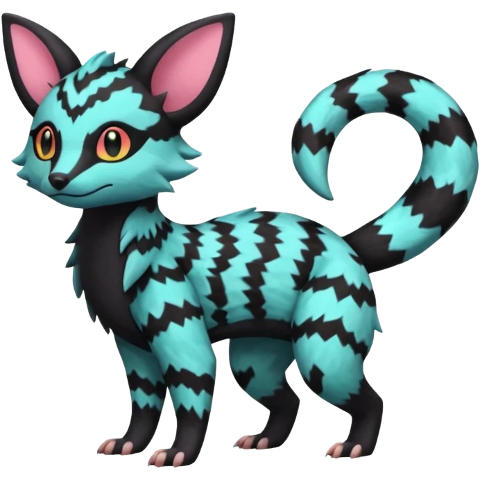 pastel Salandit-Umbreon-Genet-Noivern-Civet-Hybrid (Full body) emoji