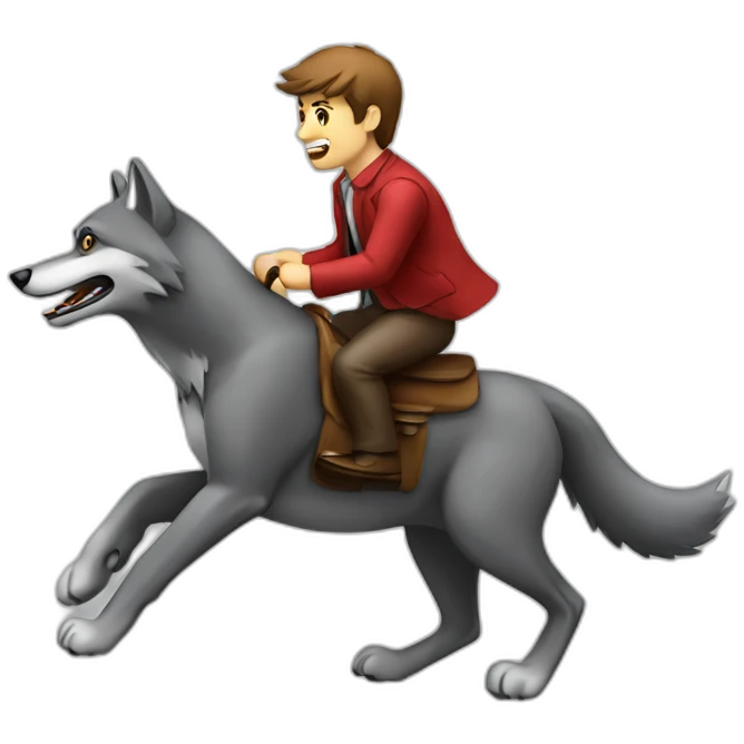 Wolf riding forex market emoji