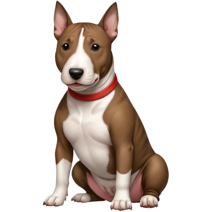 brindle english bull terrier sitting down emoji