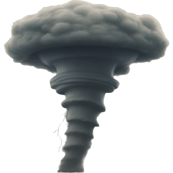 Sad tornado emoji