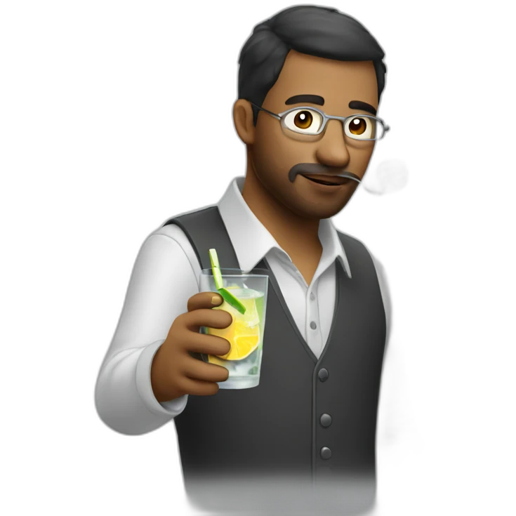 programmer drinking gin tonic emoji