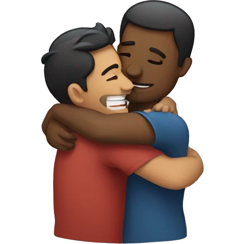 Hugging a man  emoji