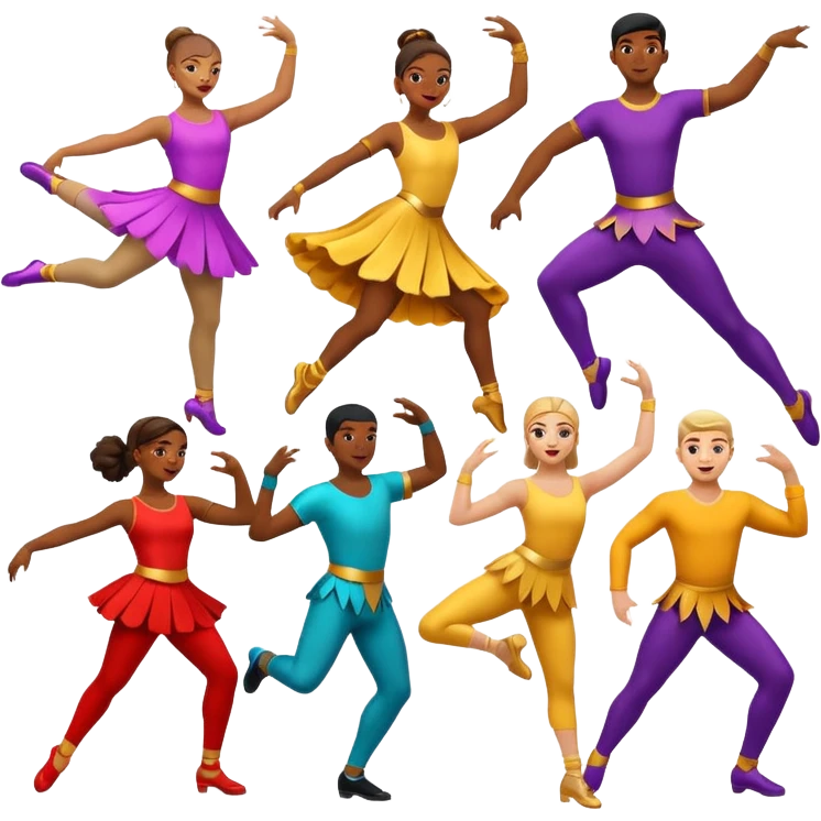 dancer from different backgrounds  emoji