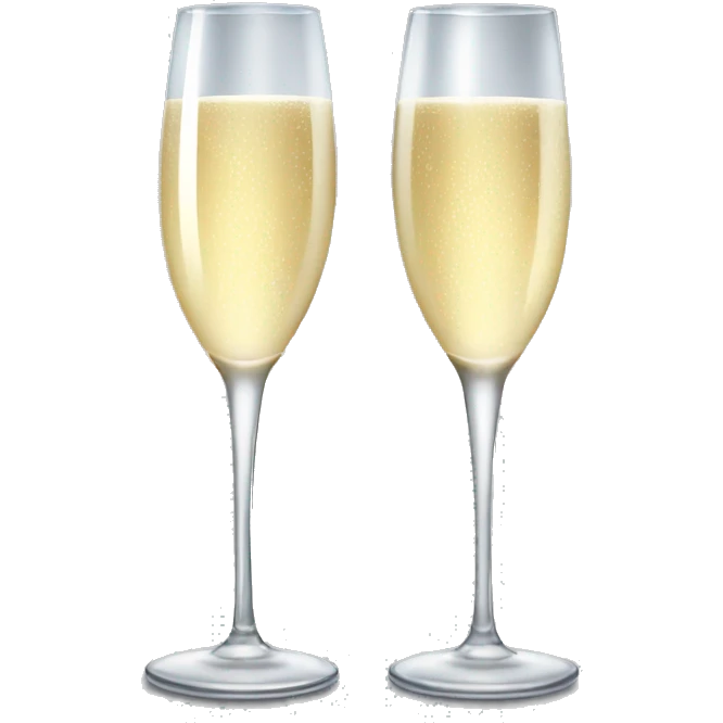two champagne glasses klinking emoji