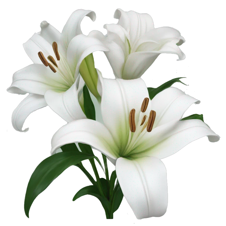 White lilies ￼ emoji