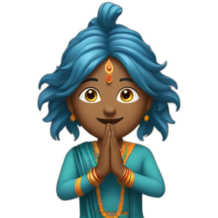 Indian saying namaste emoji