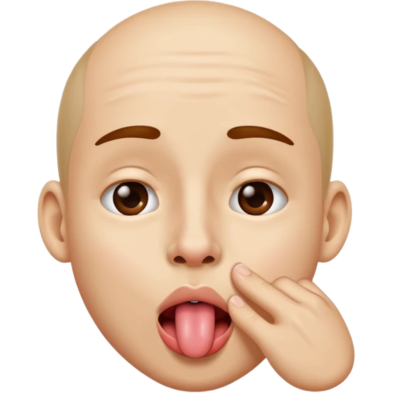 😝 with the tung touching the nose emoji