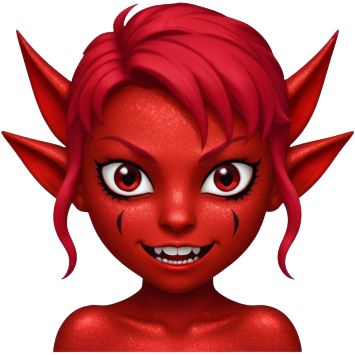 red glitter imp lust emoji