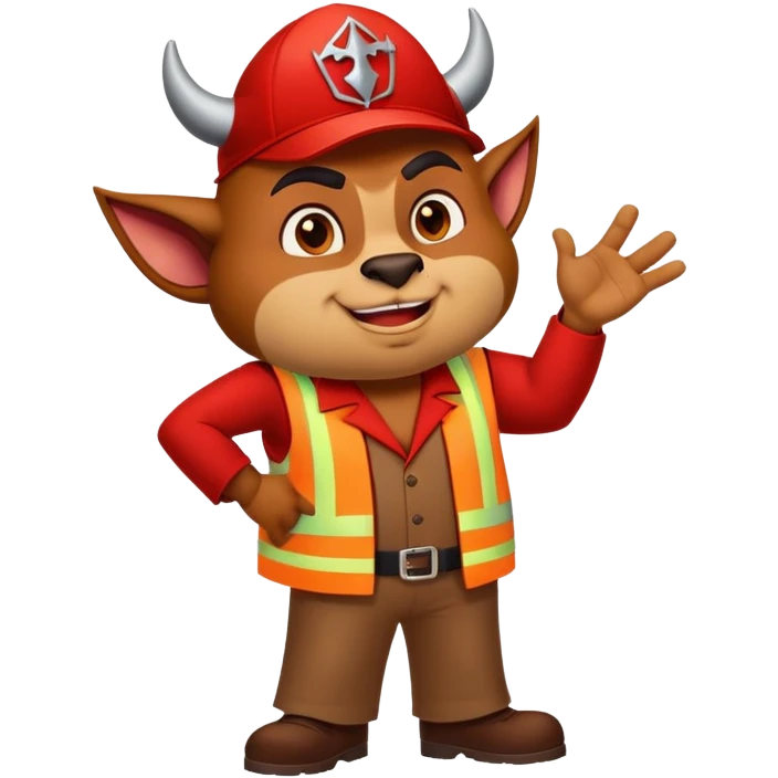 Taz devil directing traffic talking to people emoji