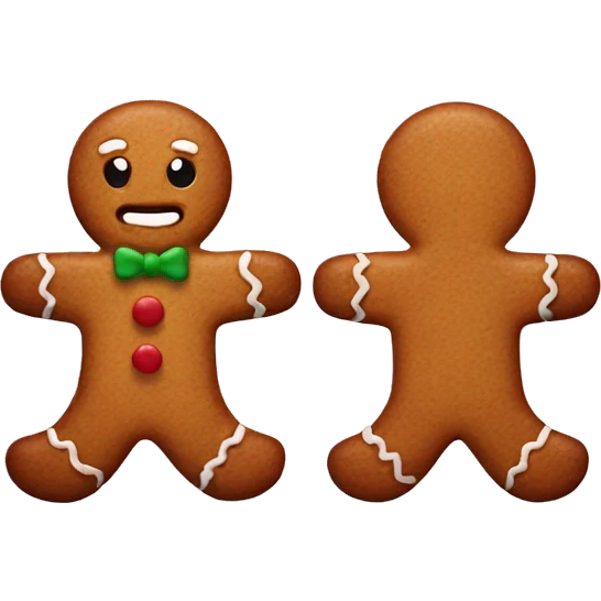 Gingerbread man emoji