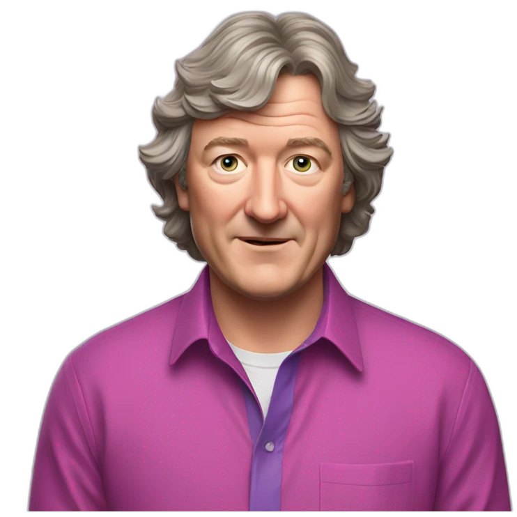 james may in pink and purple ruby shirt emoji
