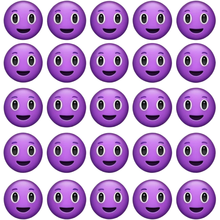 Crea emoticonos morados de cosas random  emoji