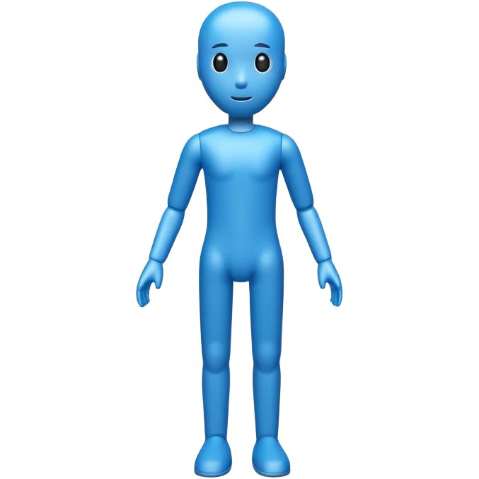 blue test dummy emoji