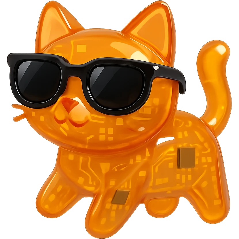 Cat wearing sunglasses emoji