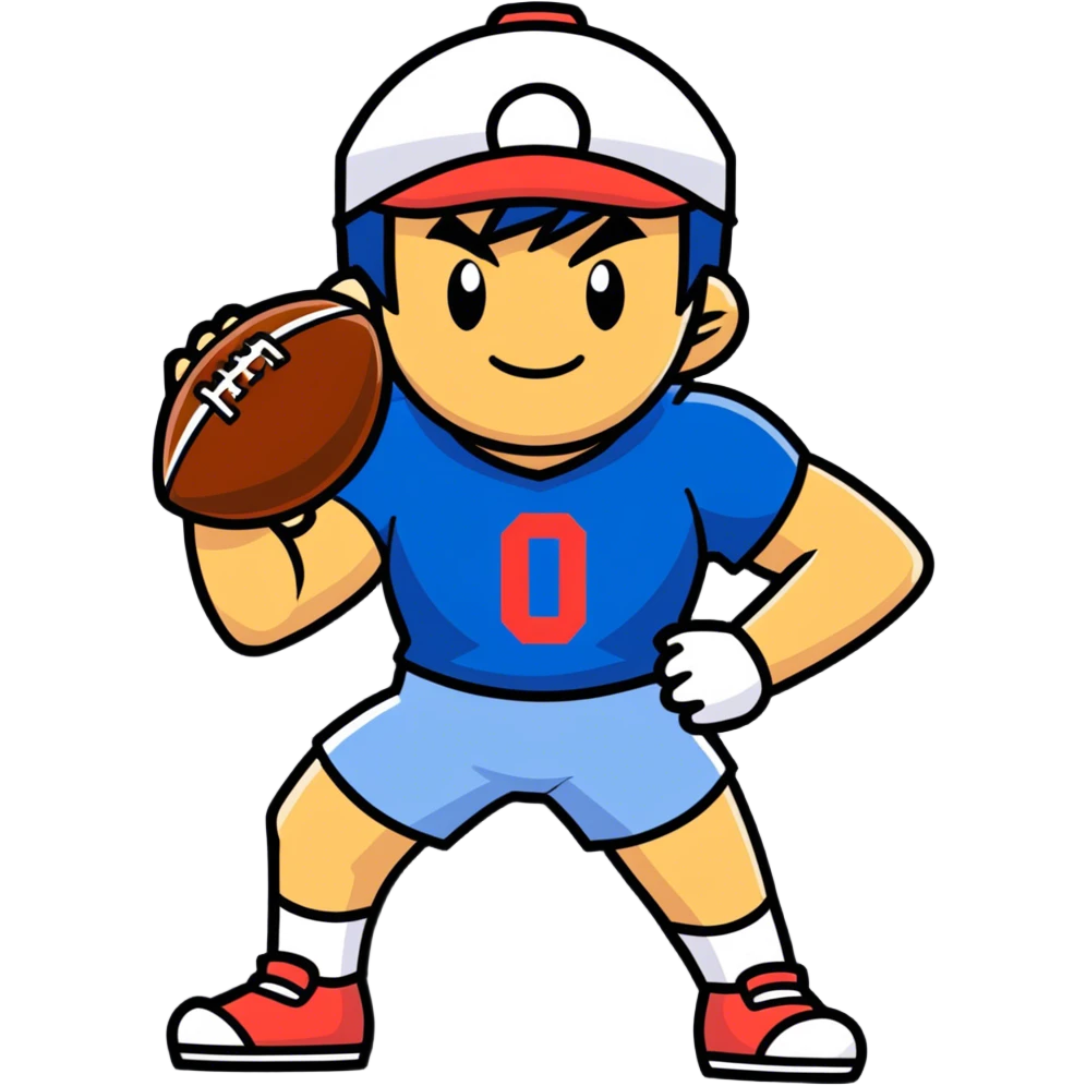 Hot handsomeb muscular 6ft tall smiling happy clean shaven Ash Ketchum playing football with his pokemon ball emoji