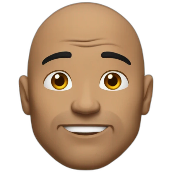 The rock clin d’œil emoji