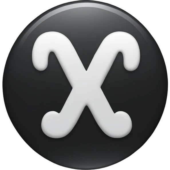 A white tick inside a black round emoji