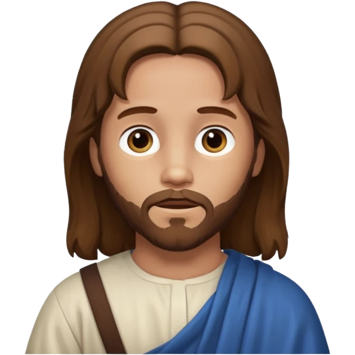 Jesus as a child and without beard emoji