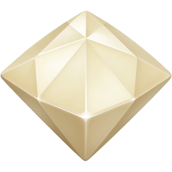 diamond shape carved from ivory. square tilted 45 degreeshead on view emoji