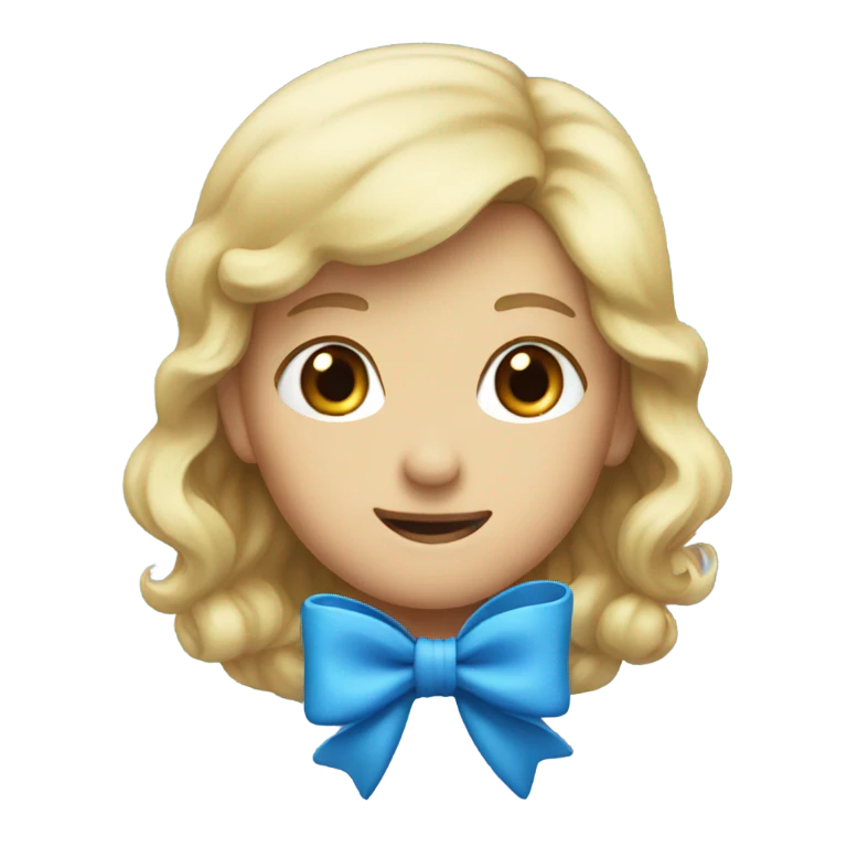 blue bow  emoji