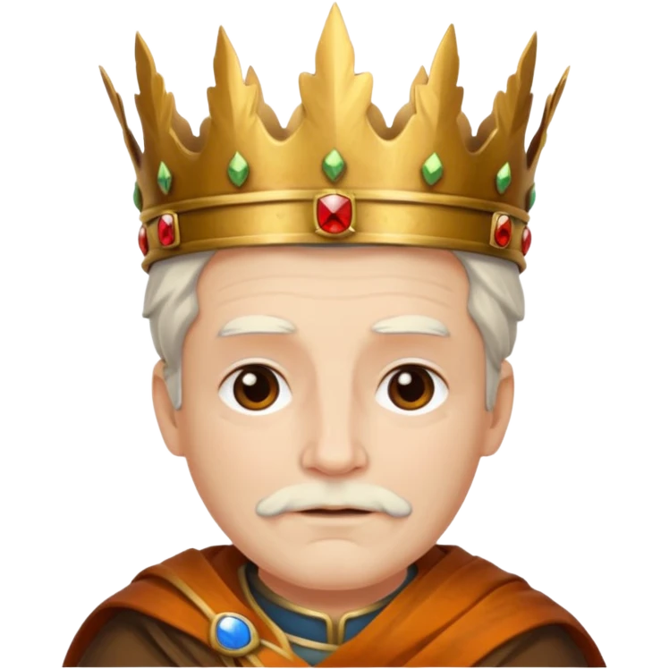 Autumn old King – maple crown + bronze sash,Red Kings. emoji