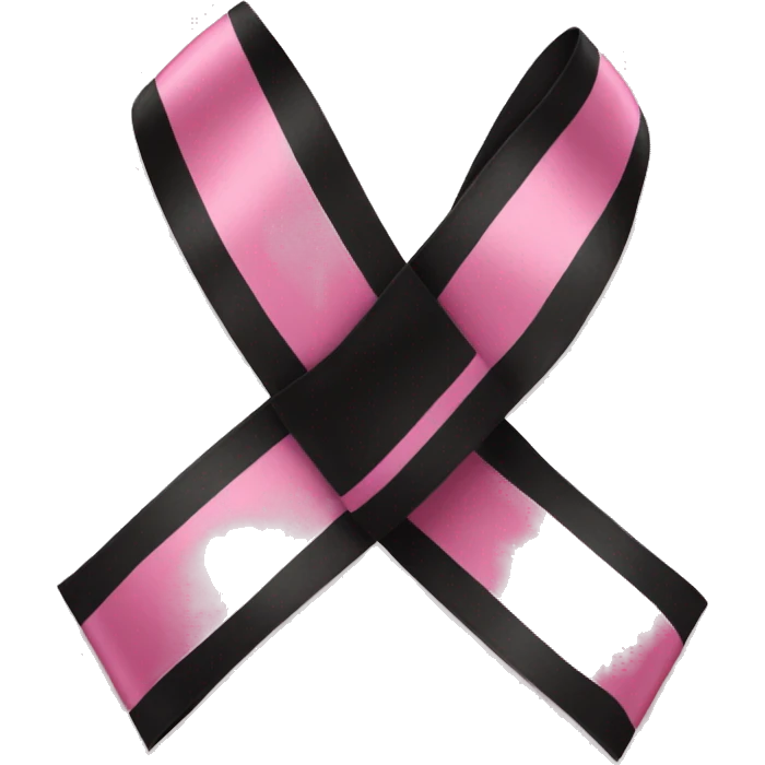 pink & black ribbon emoji