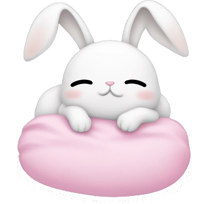 sleep bunny kawaii emoji