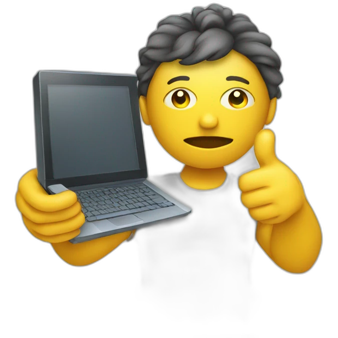 Information technology tired but thumbs up emoji