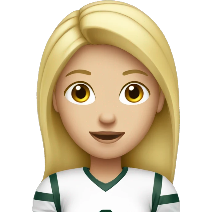 blond football girl emoji