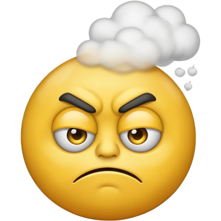 glorbo as a grumpy, steaming emoji emoji