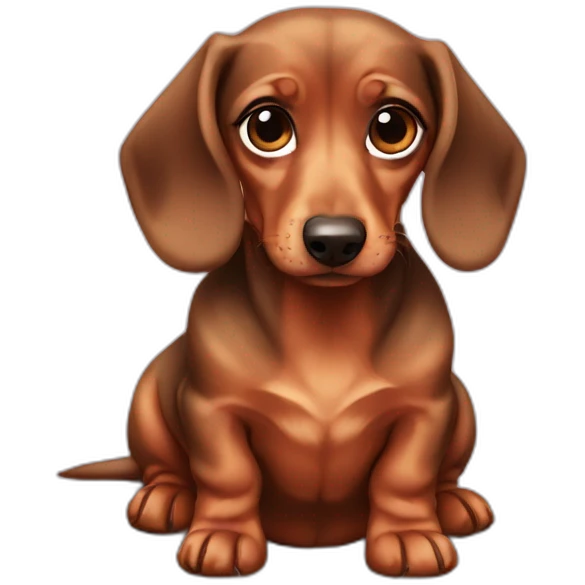 Very sad mini dachshund emoji
