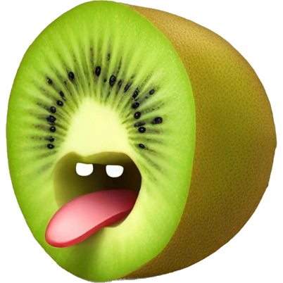 3D kiwi fruit  emoji