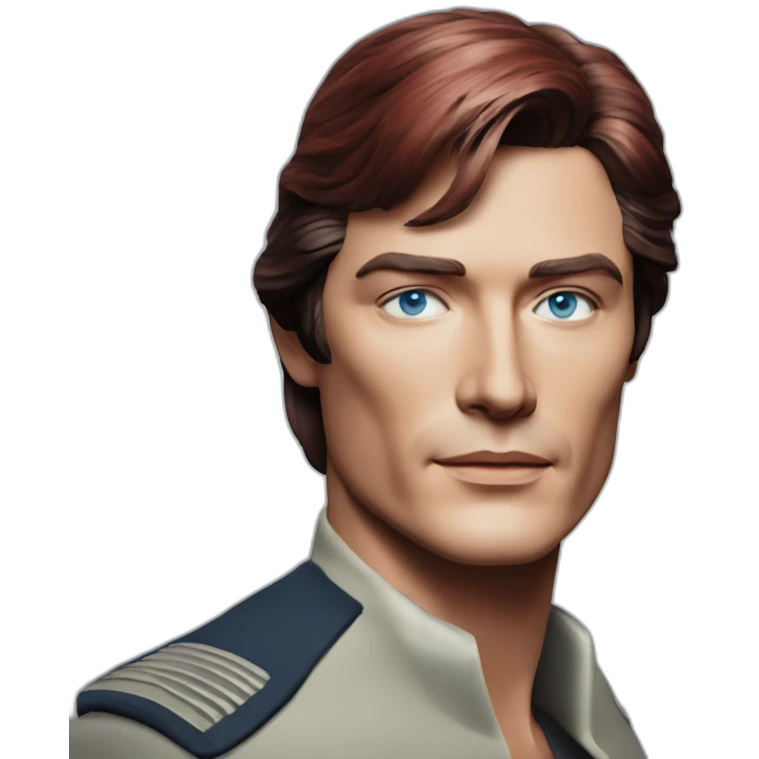 Alain delon blue eyes red hair space commander emoji