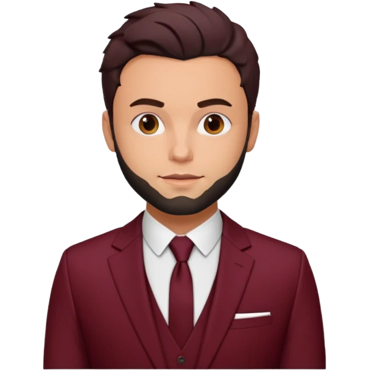 Jack Falahee with maroon suit emoji