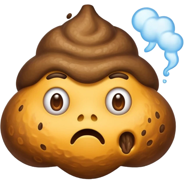 Fart coming out of butt poop coming out gassy emoji