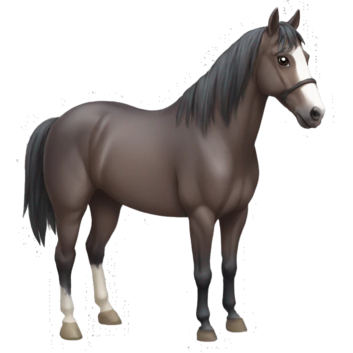 horse who is hobby horsing emoji