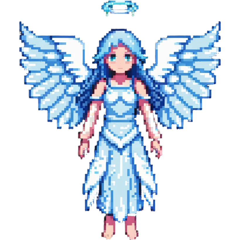 ice angel with frosted wings emoji