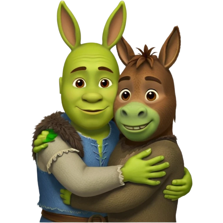 shreck hugging donkey emoji