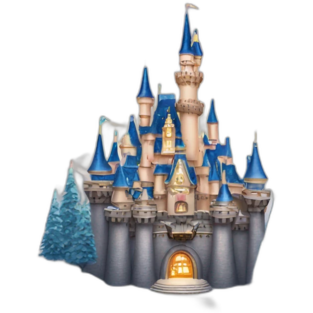 Disney Castle Christmas emoji