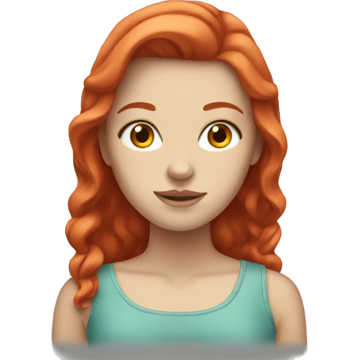 White girl with red hair  emoji