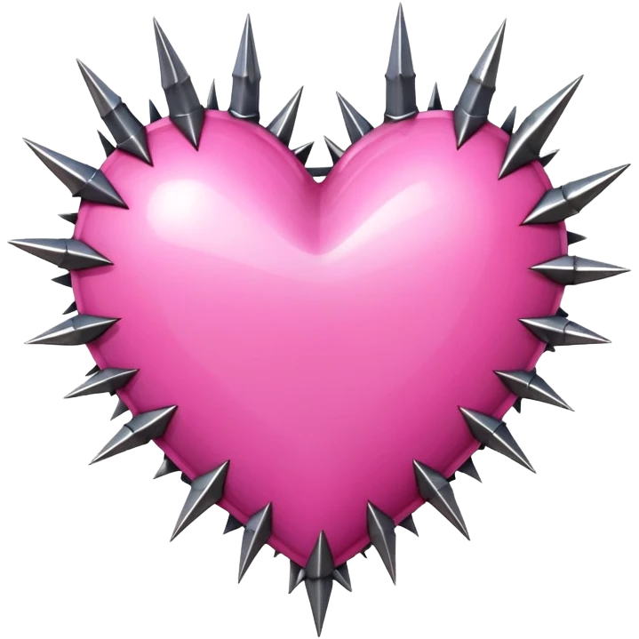 pink heart with metal thorns emoji