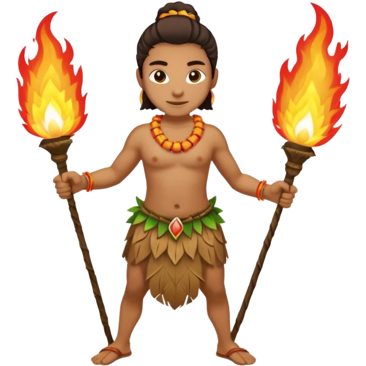 hawaiian fire dancer emoji