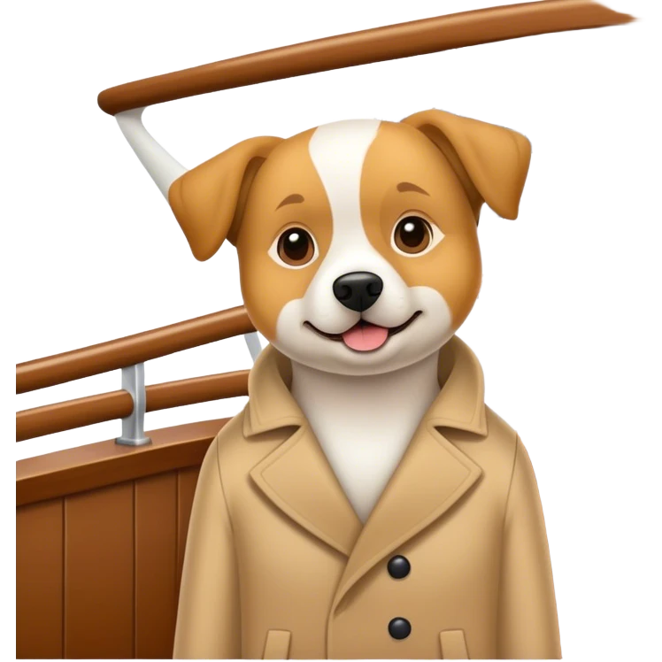 dog on a cruise ship emoji