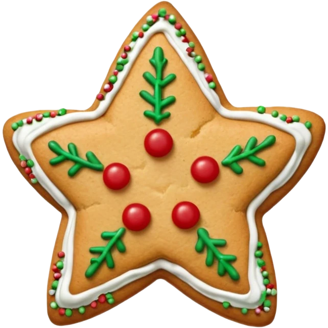 christmas ginger star cookie emoji
