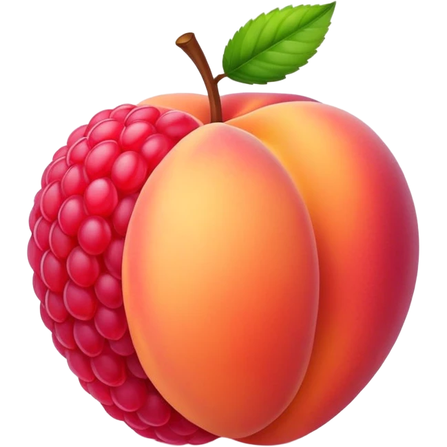 Peach raspberry  emoji