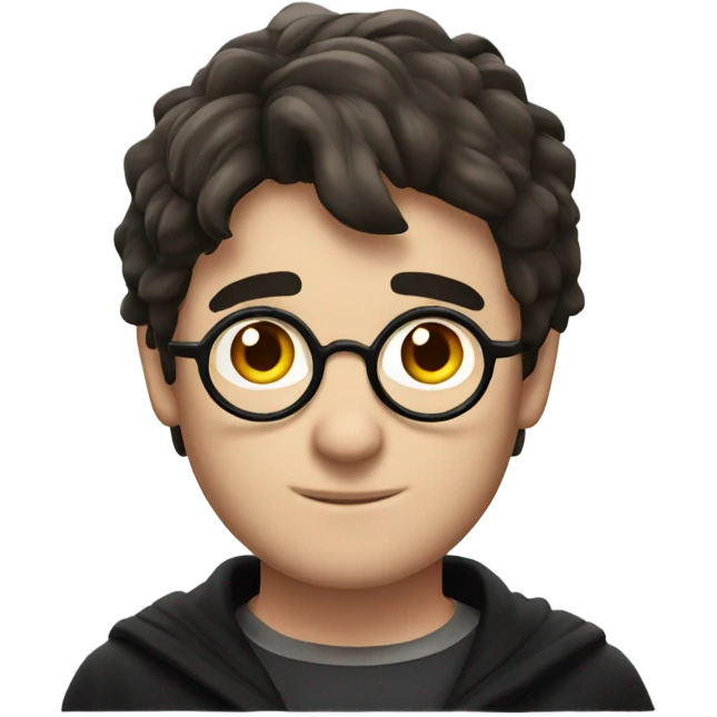 harry, harry potter with lighting scar on his forehead emoji