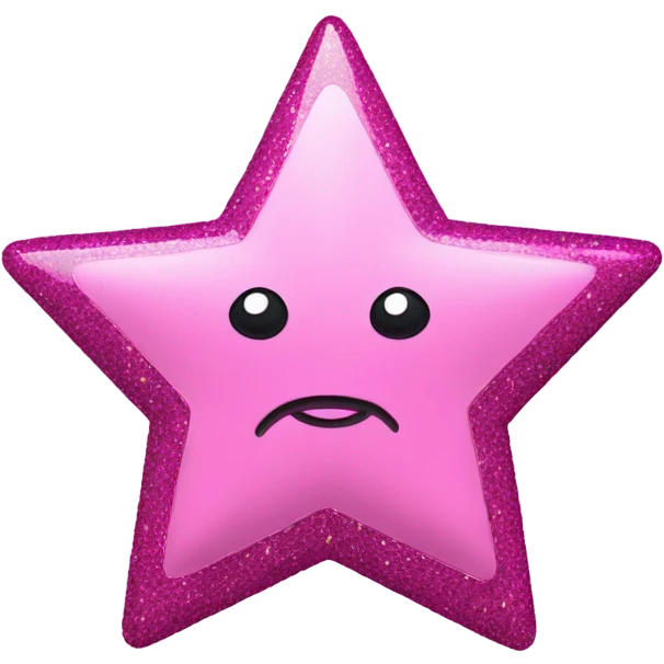 Pink star with glitter emoji