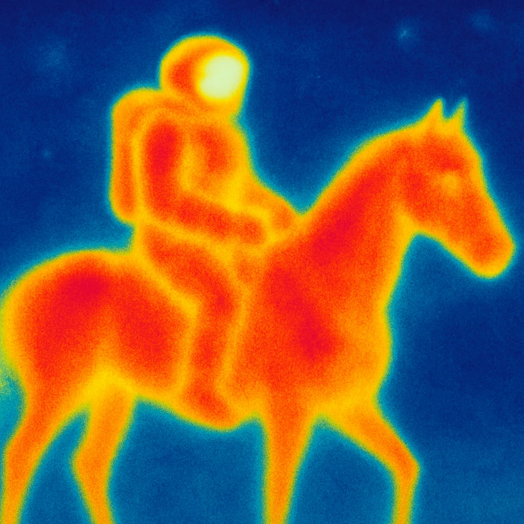 astronaut on horseback with stars in background emoji